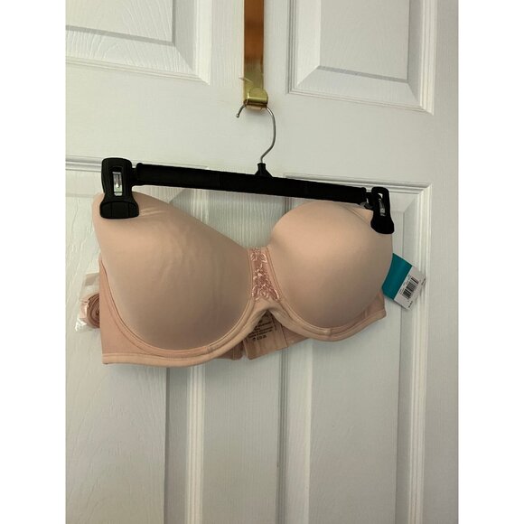 Vanity Fair Beauty Back Solid Rose Beige Converts Strapless T-Shirt Bra 38D - Picture 1 of 8